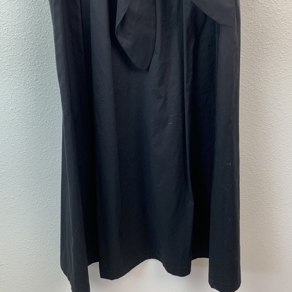 Lafayette 148: polished cotton fit & flare, side zip sash waist cap sleeve EUC - Picture 5 of 10